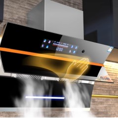 Hota inteligenta Florida, comenzi vocale, senzor miscare, touch screen, autocuratare, 2 motoare, 3 trepte, 1500 m3/h, 180W, 90cm