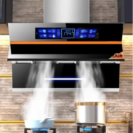 Hota inteligenta Florida, comenzi vocale, senzor miscare, touch screen, autocuratare, 2 motoare, 3 trepte, 1200 m3/h, 180W, 90cm