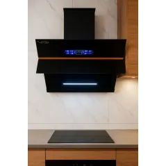 Hota inteligenta Florida, comenzi vocale, senzor miscare, touch screen, autocuratare, 2 motoare, 3 trepte, 1200 m3/h, 180W, 90cm